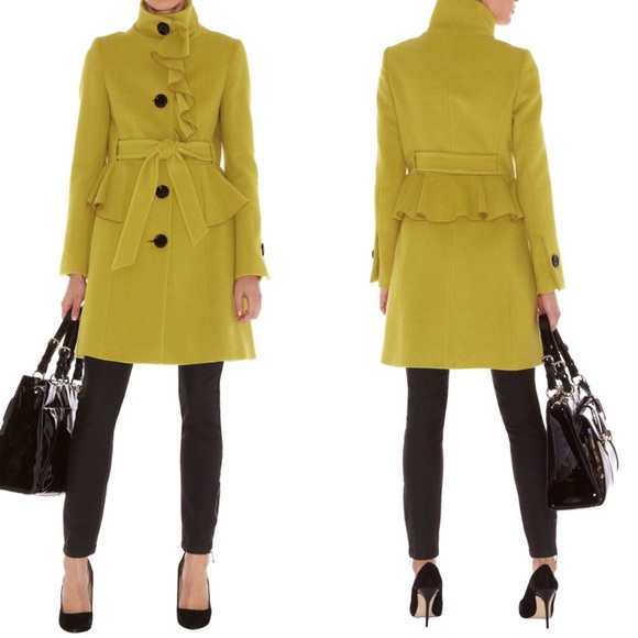 green shearling coat